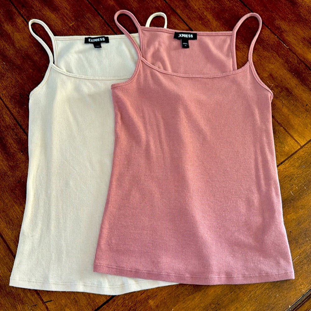 Set of 2 Express ribbed tank tops~